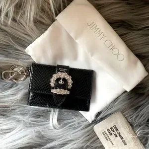 ハンドバッグ JIMMY CHIOO CHERI LIZARD PRINTED+CRYSTAL BAG/S JIMMY CHOO Lizard Printed Fabric Crystal Medium Cheri Top